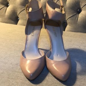 None West beige heels 37, worn outside once!